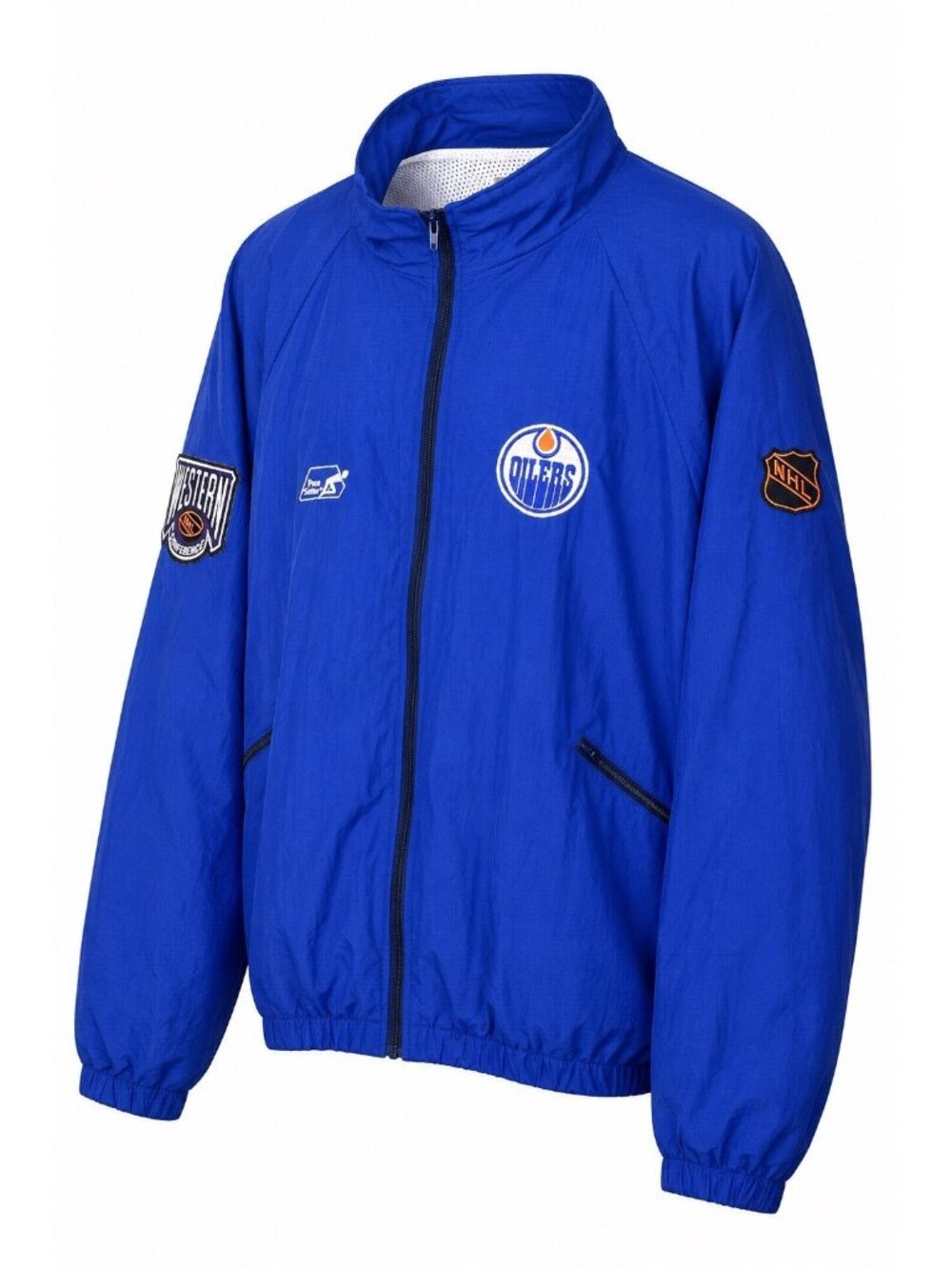 Vintage Edmonton Oilers Mens Pace Setter Hockey Jacket NHL Embroidered Size XXL
